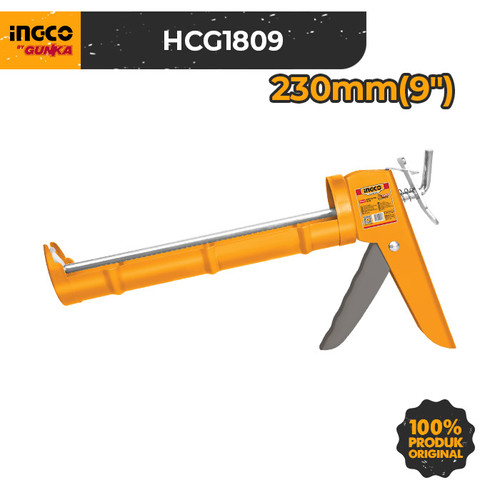 Caulking Gun (230mm 9") HCG1809 Gun Sosis Aluminium Alat Tembakan Tembak Silikon Silen Silicone Sealant Tube Tabung Sausage Universal Manual