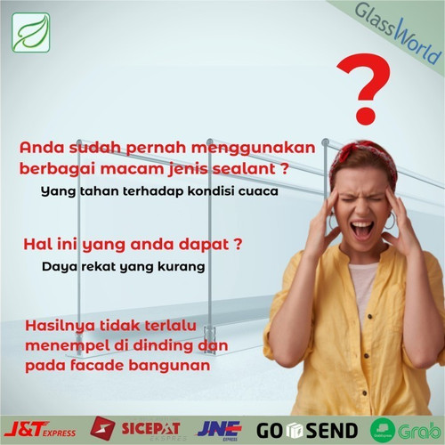 Glazing MP Green (Dark Grey 300 ml Neutral) Silicone Sealant Silikon Silen GLAZING IKA Hijau Lem Kaca & Aluminium Non-Asam Paintable Kualitas WACKER GP-N Kemasan Tabung - Netral Abu Gelap