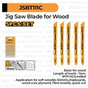 5-Pcs Jig Saw Blades (74mm) INGCO JSBT111C Mata Jigsaw Kayu