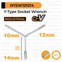Y-Type Socket Wrench (Cr-V 10-12-14 mm) INGCO HYSW101214 Kunci Sok Y