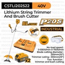 P20S Brushless Bush Cutter INGCO CSTLI202522 Mesin Potong Rumput Pisau