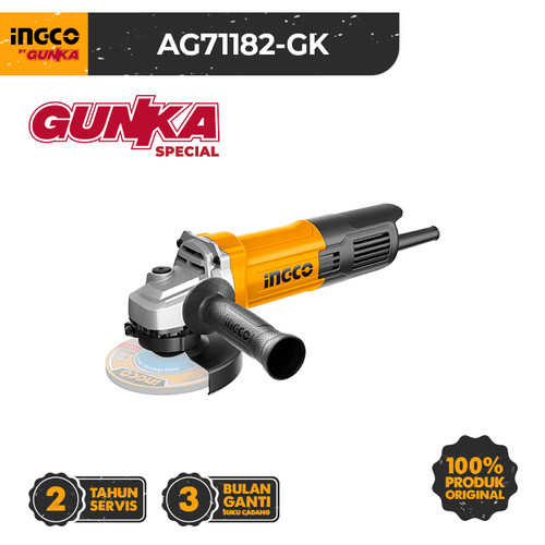 Angle Grinder (4"/100mm) INGCO AG71182-GK Mesin Gerinda Tangan 4 Inch