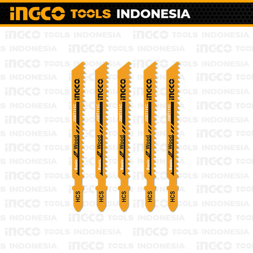 5-Pcs Jig Saw Blades (74mm) INGCO JSBT111C Mata Jigsaw Kayu