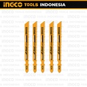 5-Pcs Jig Saw Blades (74mm) INGCO JSBT111C Mata Jigsaw Kayu