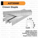 Crown Staples (U 6 mm) INGCO AST20061 - Refill Isi Steples Tembak U6