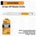 Box Cutter Small (9 mm) INGCO HKNS1806 - Knife Blade Kecil 9mm Retract