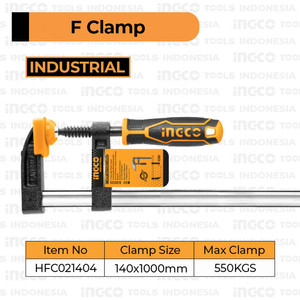 Klem F Clamp 140×1000mm INGCO HFC021404 Catok Jepit Jepitan Kayu Kaca