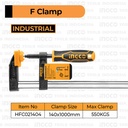 Klem F Clamp 140×1000mm INGCO HFC021404 Catok Jepit Jepitan Kayu Kaca