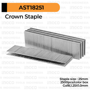 Crown Staples (U 25 mm) INGCO AST18251 - Refill Isi Steples Tembak U25