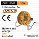 P20S Cordless Working Fan (11") INGCO CFALI2002 - Kipas Angin Baterai