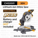 P20S Cordless Mitre Saw (8 1/4") INGCO CMS2001 - Mesin Miter Aluminium