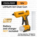 S12 Cordless Glue Gun (O11.2mm) INGCO CGGLI1201 Lem Tembak Lilin Cair
