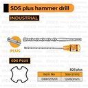 SDS Plus Hammer Drill (12×160 mm) INGCO Mata Bor Beton 12mm 12x160mm