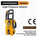 Jet Cleaner (150 Bar) INGCO HPWR18008 - Mesin Pompa Cuci Steam Mobil