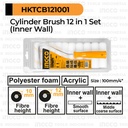 12-in-1 Roller Brush Set 4"/100 mm INGCO HKTCB121001 Bulu Roll Rol Cat