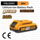 Baterai P20S (2.0 Ah) Power Tools INGCO FBLI2001 - 20V Li-Ion Battery