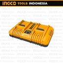 P20S Dual Fast Charger (20V/4A) INGCO FCLI2024 Baterai Cordless Tools
