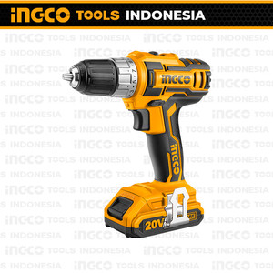 P20S Cordless Drill (10mm, 45Nm) INGCO CDLI2002 Bor Baterai Kayu Besi