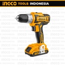 P20S Cordless Drill (10mm, 45Nm) INGCO CDLI2002 Bor Baterai Kayu Besi
