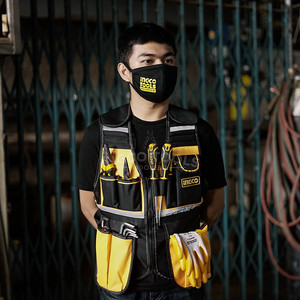 Tool Vest (3 kg) INGCO HTVT0901 Rompi Safety Proyek Tas Alat Perkakas