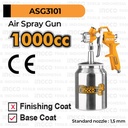 Air Spray Gun 1000 ml INGCO ASG3101 Cat Semprot Paint Tabung Bawah cc