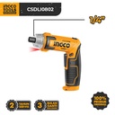 Cordless Screwdriver (8V 6.5Nm) INGCO CSDLI0802 Obeng Listrik Baterai