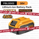 Baterai P20S (4.0 Ah) Power Tools INGCO FBLI2002 - 20V Li-Ion Battery