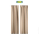 IKEA ANNAKAJSA Gorden Anti Tembus Cahaya 1 Pasang Krem 145x250 cm