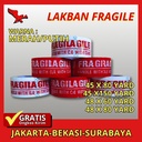 Lakban Packing Fragile merah, putih, Lakban olshop oren, dan hijau