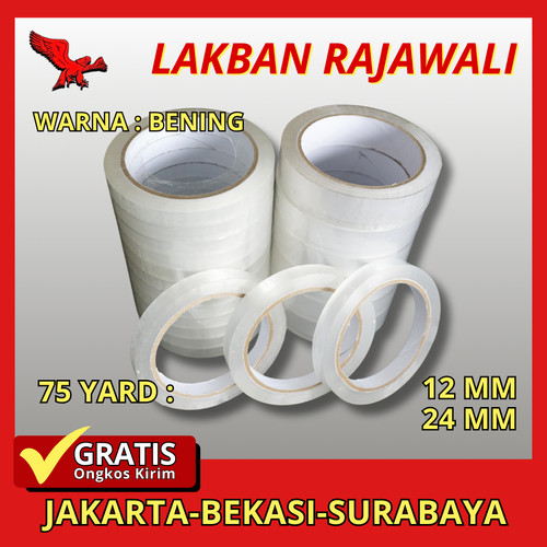 Lakban Isolasi Bening 12mm 24mm 75 yard