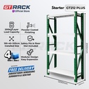 RAK GUDANG BESI GT RACK GT212 PLUS – WAREHOUSE RACK 200KG TINGGI 4 SUSUN 2 METER LEBAR 40CM PANJANG 1.2M