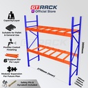 RAK PALET 1 TON AYORACK AI10-2730S W12 3 METER - RACK PALLET PANJANG 250CM - HEAVY DUTY PALLET RACKING LEBAR 120CM