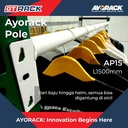 EXTRA ACCESSORIES RACK BEAM 2 METER POLE AP15 ACC RAK GUDANG GANTUNGAN SERBA GUNA RUMAH TANGGA 100KG