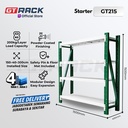 RAK GUDANG BESI GT RACK GT215 - 200KG 4 SUSUN 1.5 METER LEBAR 40CM