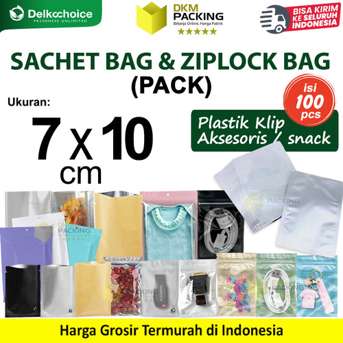 (PACK) SACHET BAG / ZIPLOCK BAG 7x10cm Kemasan Plastik Klip Aksesoris Makanan Bumbu Snack DELKOCHOICE