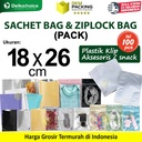(PACK) SACHET BAG / ZIPLOCK BAG 18x26cm Kemasan Plastik Klip Aksesoris Makanan Bumbu Snack DELKOCHOICE