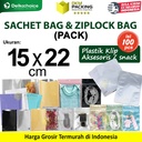 (PACK) SACHET BAG / ZIPLOCK BAG 15x22cm Kemasan Plastik Klip Aksesoris Makanan Bumbu Snack DELKOCHOICE