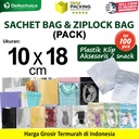 (PACK) SACHET BAG / ZIPLOCK BAG 10x18cm Kemasan Plastik Klip Aksesoris Makanan Bumbu Snack DELKOCHOICE
