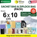 (PACK) SACHET BAG / ZIPLOCK BAG 6x10cm Kemasan Plastik Klip Aksesoris Makanan Bumbu Snack DELKOCHOICE