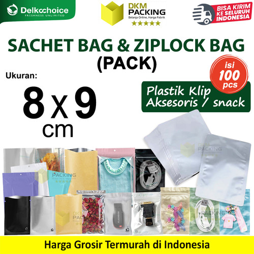 (PACK) SACHET BAG / ZIPLOCK BAG 8x9cm Kemasan Plastik Klip Aksesoris Makanan Bumbu Snack DELKOCHOICE