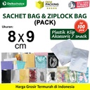 (PACK) SACHET BAG / ZIPLOCK BAG 8x9cm Kemasan Plastik Klip Aksesoris Makanan Bumbu Snack DELKOCHOICE