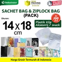 (PACK) SACHET BAG / ZIPLOCK BAG 14x18cm Kemasan Plastik Klip Aksesoris Makanan Bumbu Snack DELKOCHOICE