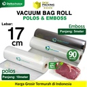 Vacuum Makanan 17cm POLOS EMBOSS ROLL Plastik Vakum Roll BINTIK SMOOTH DELKOCHOICE