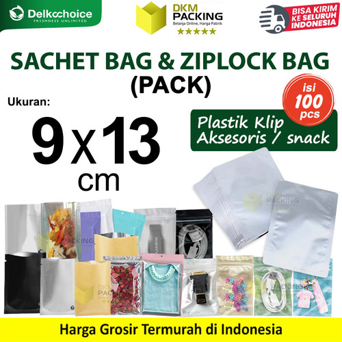 (PACK) SACHET BAG / ZIPLOCK BAG 9x13cm Kemasan Plastik Klip Aksesoris Makanan Bumbu Snack DELKOCHOICE