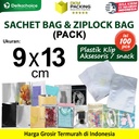 (PACK) SACHET BAG / ZIPLOCK BAG 9x13cm Kemasan Plastik Klip Aksesoris Makanan Bumbu Snack DELKOCHOICE