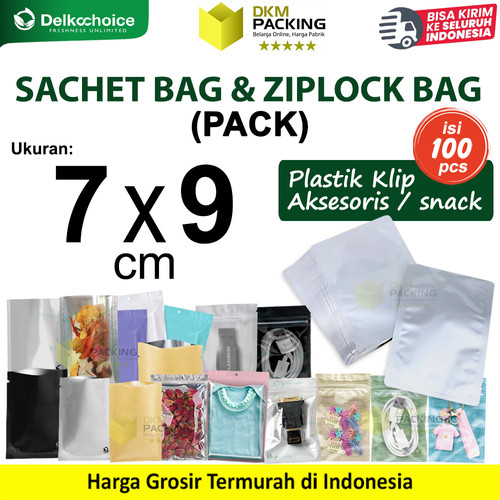 (PACK) SACHET BAG / ZIPLOCK BAG 7x9cm Kemasan Plastik Klip Aksesoris Makanan Bumbu Snack DELKOCHOICE