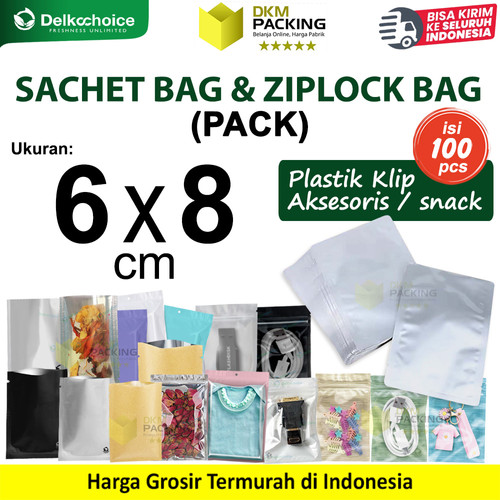 (PACK) SACHET BAG / ZIPLOCK BAG 6x8cm Kemasan Plastik Klip Aksesoris Makanan Bumbu Snack DELKOCHOICE