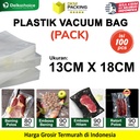 (PACK) VACUUM BAG 13x18cm Plastik Vakum POLOS EMBOSS Vacum Sealer Makanan DELKOCHOICE