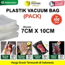 (PACK) VACUUM BAG 7x10cm Plastik Vakum POLOS EMBOSS Vacum Sealer Makanan DELKOCHOICE