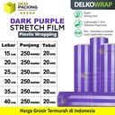 Stretch Film DARK PURPLE Plastik Wrapping UNGU Pembungkus Barang DELKOWRAP / SATUAN